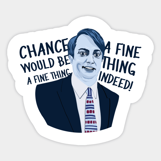 Peep Show Mark Corrigan Quote Sticker by Phil Shelly Creative